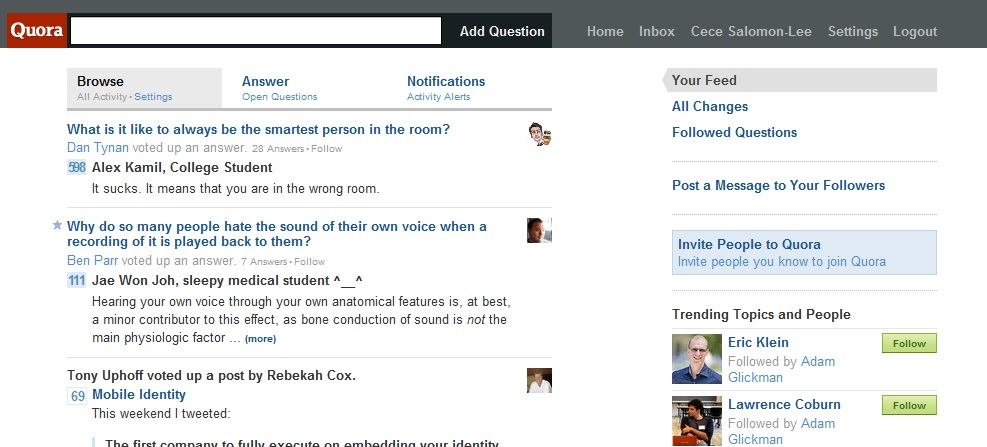 Quora screenshot